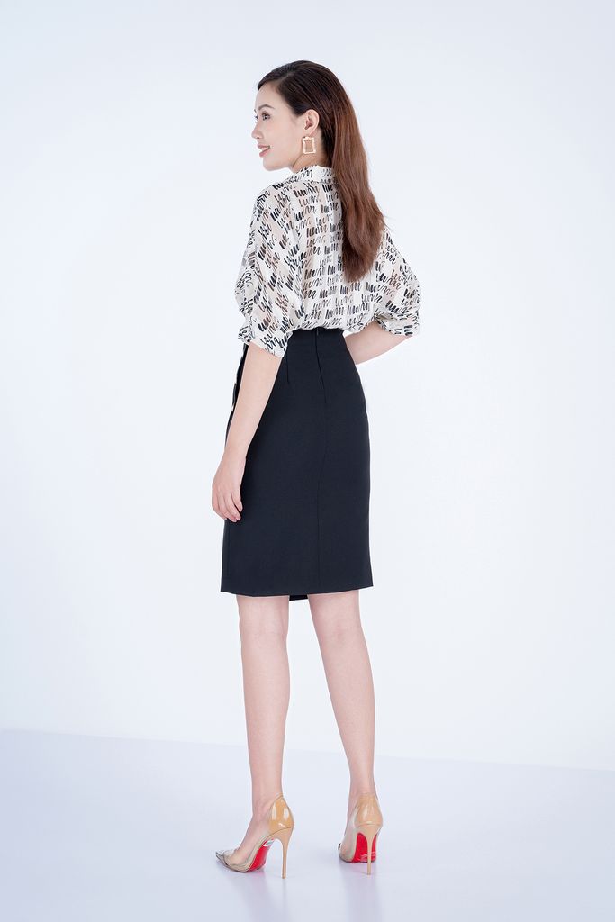 FJD3867 - Chân váy dài chất liệu thô - PANTIO