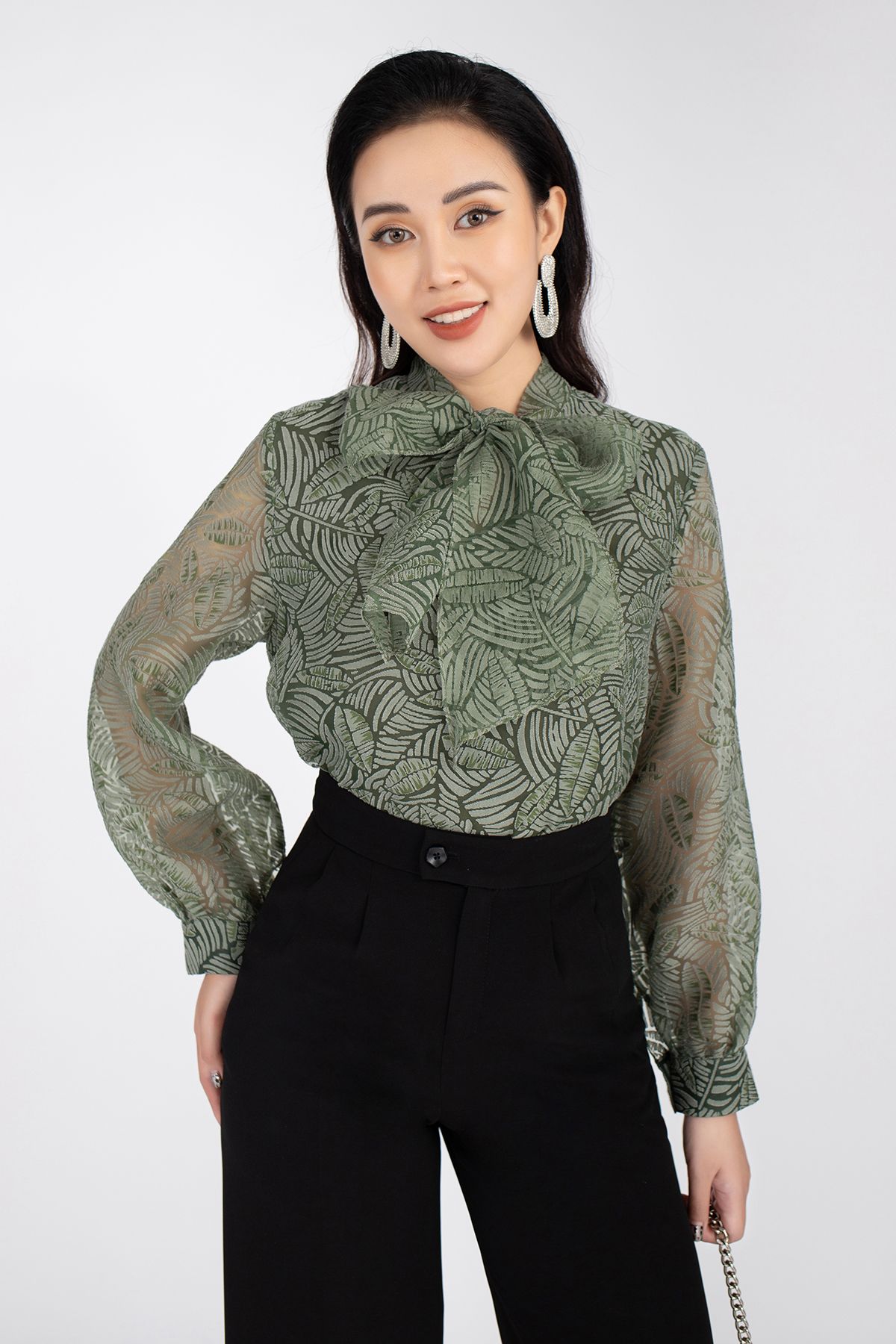 BQD72519 - Quần dài ống suông chất liệu Tuyt-si túi sườn - PANTIO