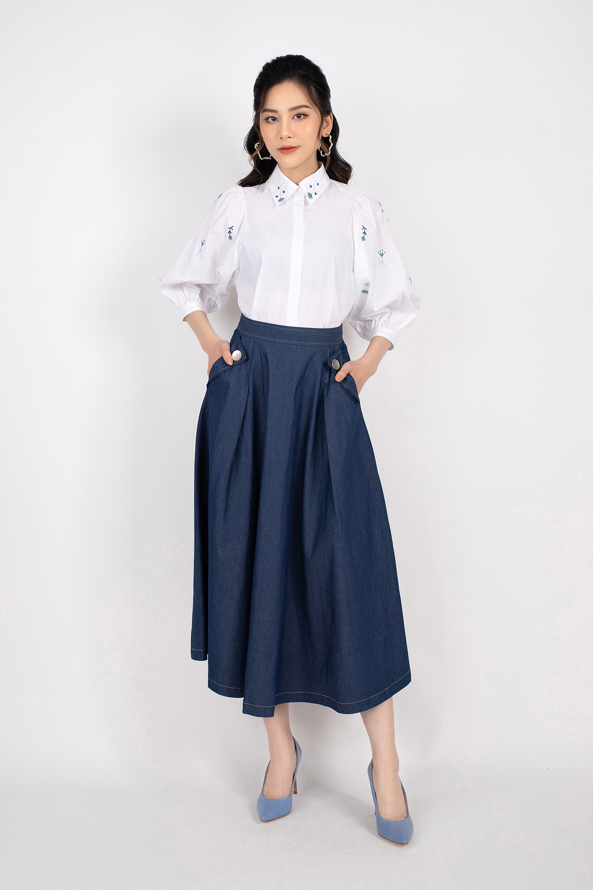 5 Cách Mix Đồ Với Chân Váy Midi Cực Style Và Tuyệt Đẹp   Blog Cao Và Đẹp