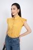 FQB123 - Quần jean dạo phố vải denim dáng ôm gấu xẻ đính khuy trang trí - PANTIO