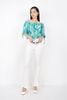 FAS33354 - Áo kiểu dạo phố vải chiffon dáng suông vai trễ bo chun tay buộc nơ tạo kiểu - PANTIO