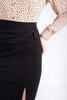 FJD51059 - Chân váy công sở vải tuytsi dáng bút chì xếp nhún lêch bên hông khóa thân sau - PANTIO