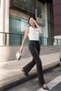 FQB160 - Quần Jean cao cấp vải Denim dáng loe ống vẩy kèm dây xích tạo kiểu - PANTIO