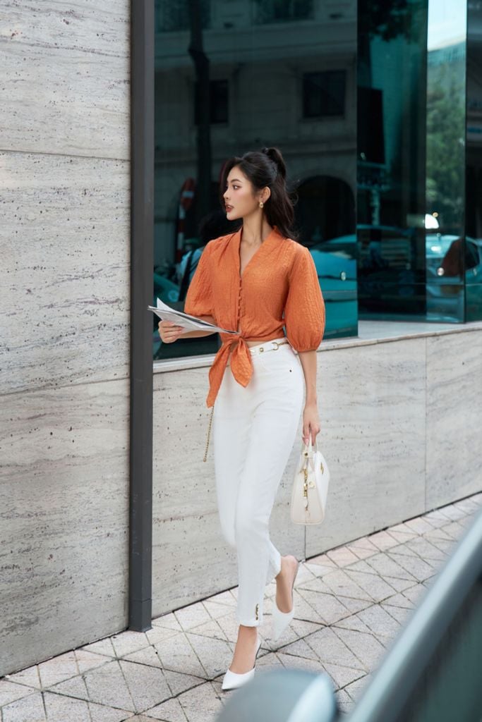 FQB166 - Quần Jean cao cấp vải Denim dáng ôm gấu xẻ kèm dây xích tạo kiểu - PANTIO