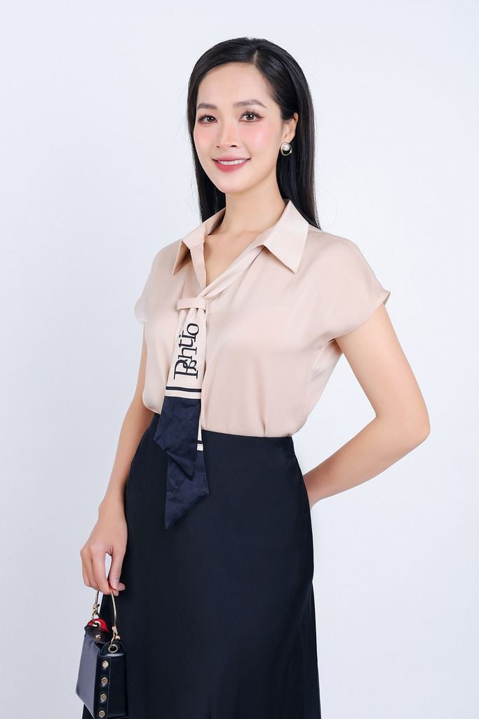 FJD51213 - Chân váy dài công sở vải lụa dày dáng đuôi cá cạp chun - PANTIO