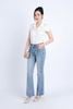 FQB160 - Quần Jean cao cấp vải Denim dáng loe ống vẩy kèm dây xích tạo kiểu - PANTIO