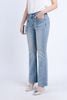 FQB160 - Quần Jean cao cấp vải Denim dáng loe ống vẩy kèm dây xích tạo kiểu - PANTIO