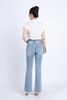 FQB160 - Quần Jean cao cấp vải Denim dáng loe ống vẩy kèm dây xích tạo kiểu - PANTIO