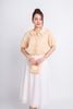 FAS33746 - Áo kiểu thô đũi dáng croptop cổ kiểu phối dây nơ gấu áo bo chun - PANTIO