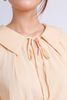 FAS33746 - Áo kiểu thô đũi dáng croptop cổ kiểu phối dây nơ gấu áo bo chun - PANTIO