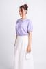 FAS33746 - Áo kiểu thô đũi dáng croptop cổ kiểu phối dây nơ gấu áo bo chun - PANTIO