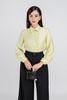 FQD51139 - Quần công sở vải thô đũi dáng suông ống rộng xẻ gấu diễu chỉ tạo kiểu - PANTIO
