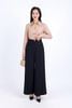 FAS33763 - Áo sơ mi công sở vải thô mỏng dáng suông cổ đức xẻ chữ V sâu thân áo đính phụ kiện kim loại trang trí - PANTIO