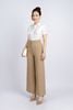 FQD51106 - Quần công sở vải thô dáng suông ống rộng thân diễu chỉ trang trí - PANTIO
