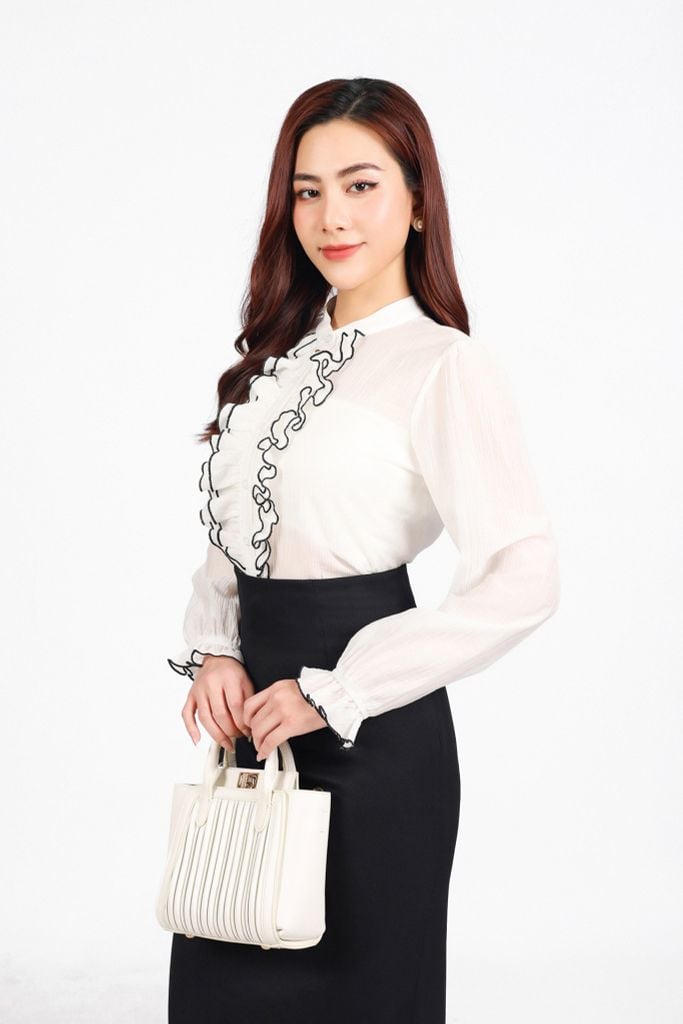 FJD51311 - Chân váy công sở vải tuyp xy dáng bút chì khoá thân sau - PANTIO