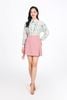 FAS33976 - Áo sơ mi công sở vải chiffon hoa dáng suông cổ đức tay dài cài khuy thân trước - PANTIO