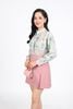 FAS33976 - Áo sơ mi công sở vải chiffon hoa dáng suông cổ đức tay dài cài khuy thân trước - PANTIO