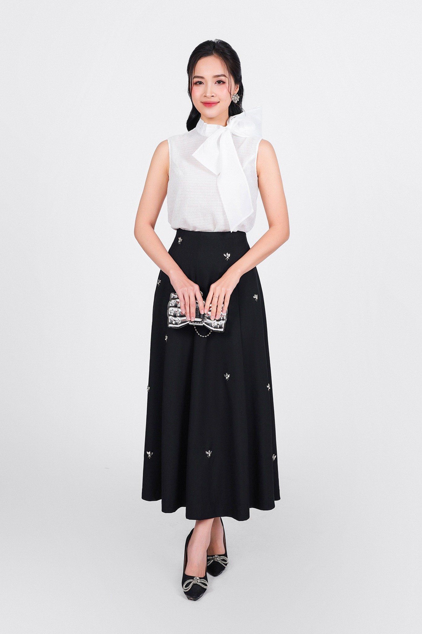 Kieu Trang FAS33987 - Áo sơ mi công sở vải tơ – Thời trang Pantio