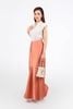 FAS34000 - Áo sơ mi công sở vải chiffon xốp dáng suông cổ xẻ V tay chờm có đệm vai - PANTIO