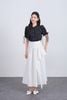 FJD31333 - Chân váy dài vải thô dáng A thân váy phối vạt tạo kiểu khoá thân sau - JAN.