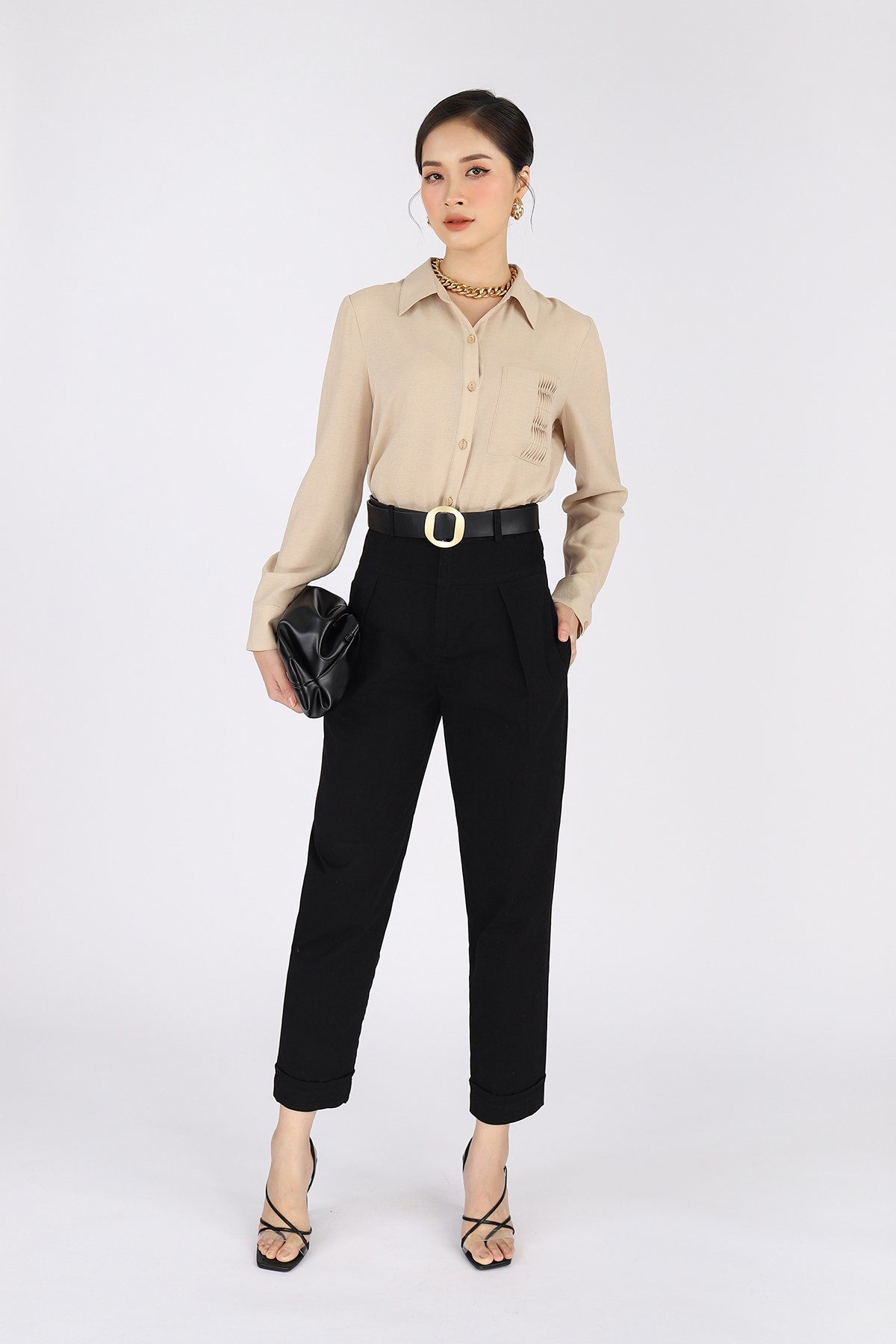 FQD5890 - Quần dài chất liệu kaki bo gấu - PANTIO