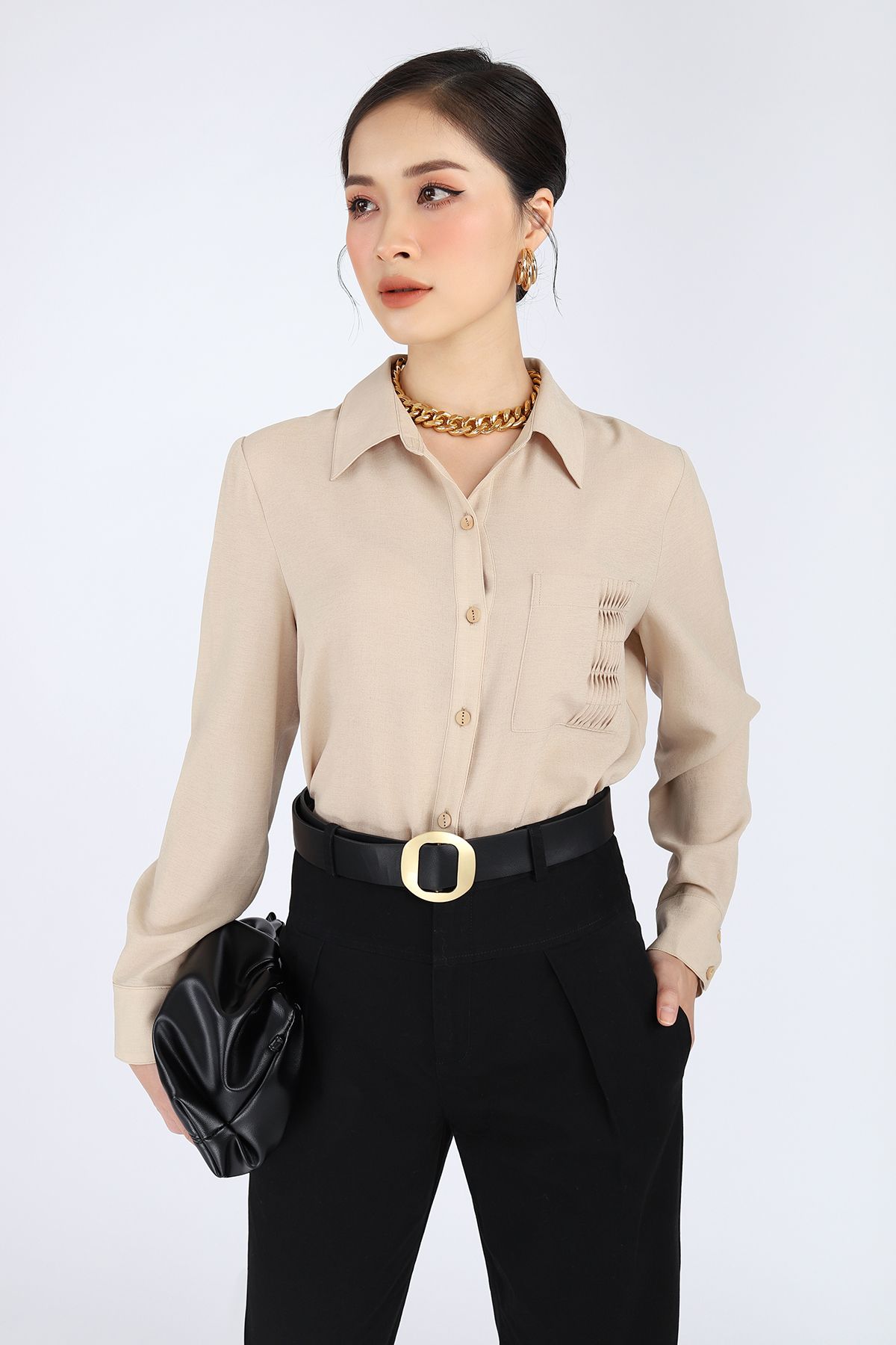 FQD5890 - Quần dài chất liệu kaki bo gấu - PANTIO