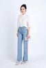 FQB164 - Quần Jean cao cấp vải Denim dáng suông phối hoạ tiết hai bên hông - PANTIO