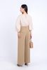 FAS53608 - Áo sơ mi công sở vải Linen dáng suông cổ tròn tay lửng gấu tay bo chun thân áo thêu hoạ tiết trang trí - PANTIO