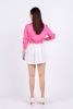FAS53645 - Áo sơ mi công sở vải thô dáng croptop cổ đức dài tay cài khuy thân trước eo xoắn tạo kiểu - PANTIO