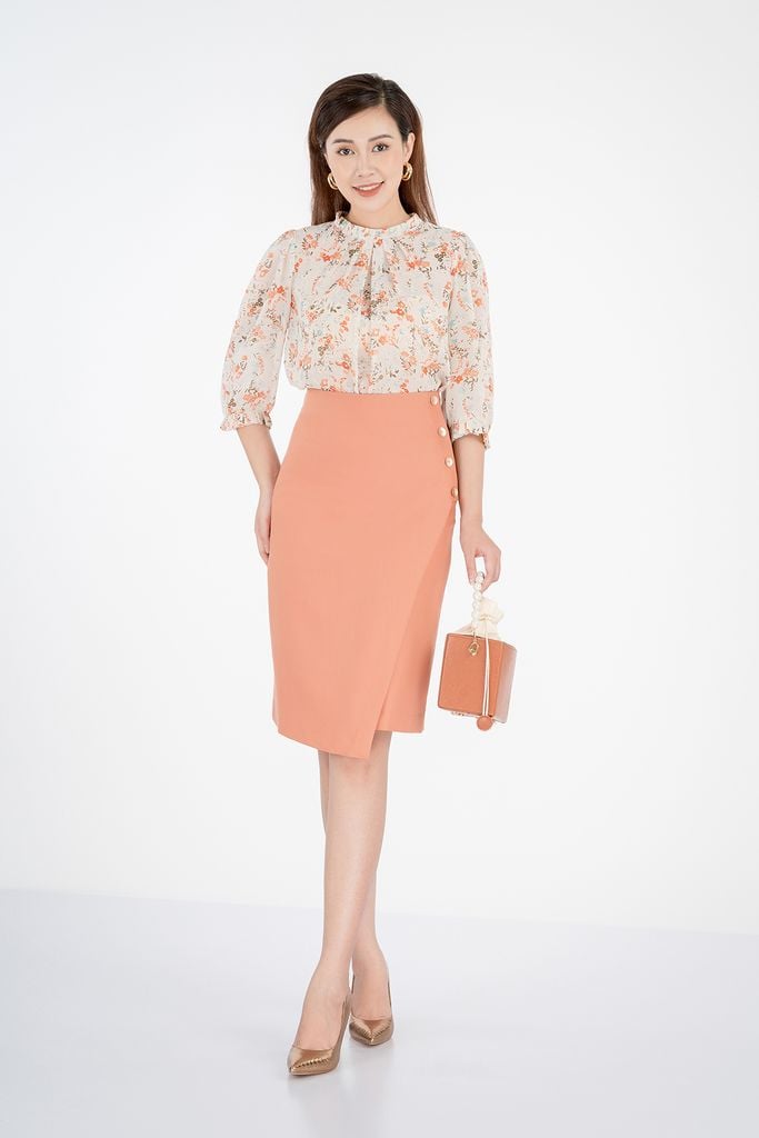 FJD3867 - Chân váy dài chất liệu thô - PANTIO