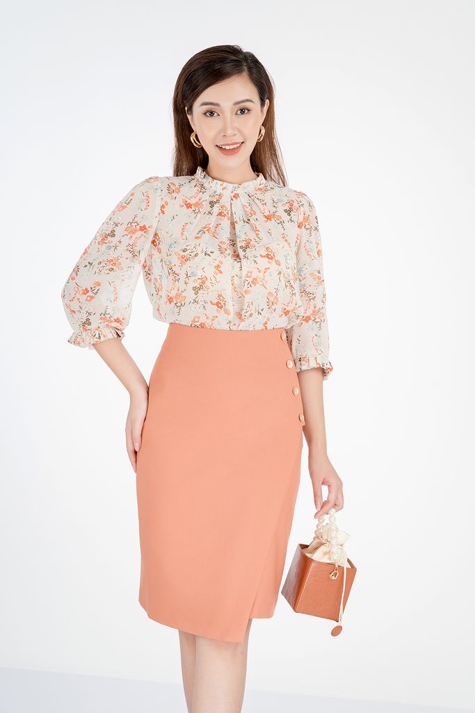 FJD3867 - Chân váy dài chất liệu thô - PANTIO