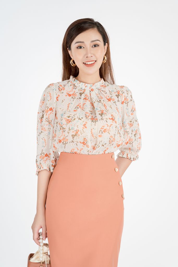 FJD3867 - Chân váy dài chất liệu thô - PANTIO