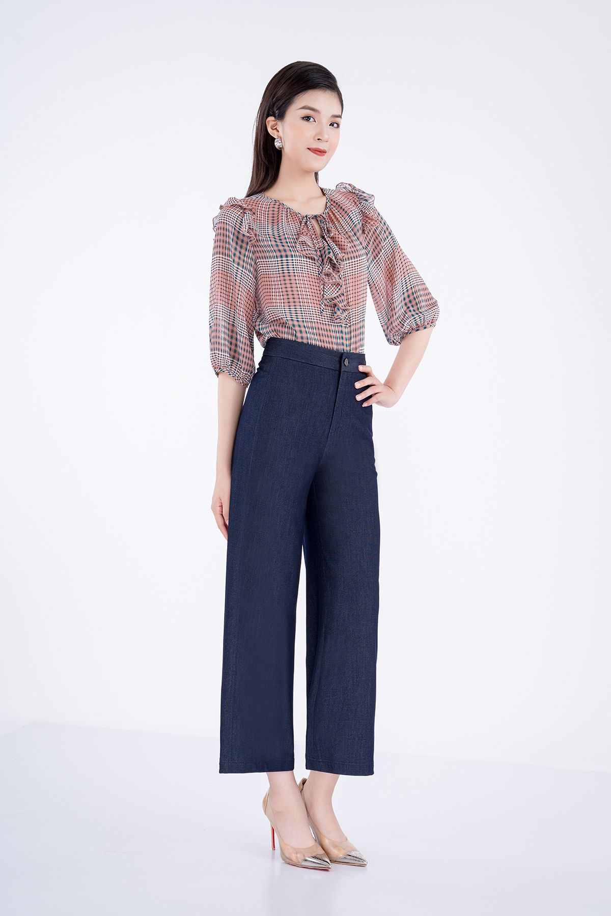 BQL32483 - Quẩn lửng chất liệu thô ống suông - PANTIO