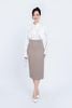 FJD51188 - Chân váy công sở vải thô dáng bút chì thân đính khuy kim loại trang trí khoá thân sau - PANTIO