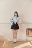 BJN93369 - Chân váy dáng A ngắn, cạp liền, chiết ly eo, khóa sau - JAN.