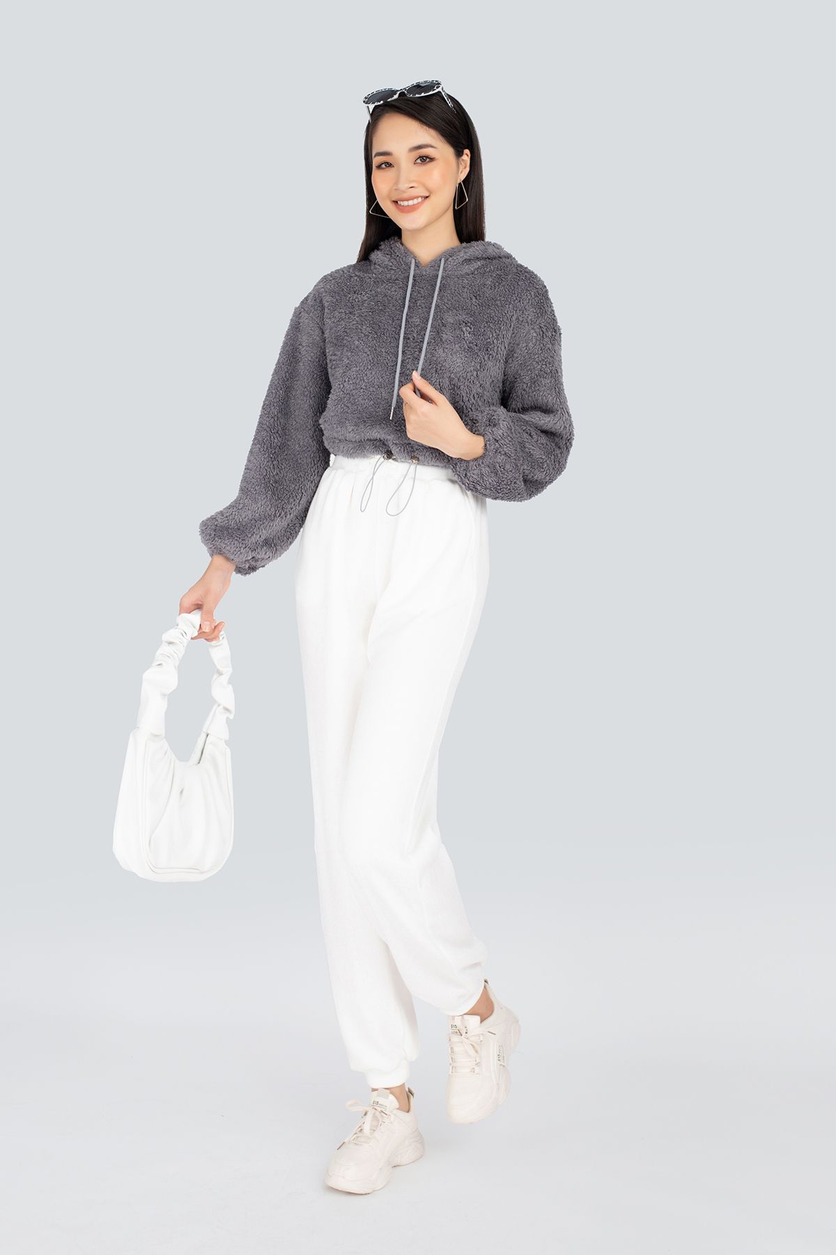 Quần jogger chất liệu cotton dáng suông bo gấu, chun cạp rút dây FQD9929 - PANTIO