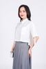 FJD51186 - Chân váy công sở vải thô dáng suông thân váy xếp ly bung tạo xoè đính nắp túi ốp trang trí khoá thân trước - PANTIO