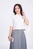 FJD51186 - Chân váy công sở vải thô dáng suông thân váy xếp ly bung tạo xoè đính nắp túi ốp trang trí khoá thân trước - PANTIO