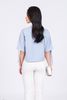 FAS93880 - Áo sơ mi công sở vải tuyp xy dáng lửng cổ đức tay lỡ vai áo phối dây tạo kiểu cài khuy trước - PANTIO
