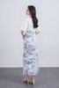 FAT1445 - Áo thun cao cấp vải cotton dáng suông cổ tròn tay lửng thân áo đính hoa 3D tạo kiểu - PANTIO