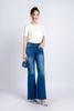 FQB168 - Quần jean cao cấp vải denim dáng loe ống vẩy gấu rút tua rua tạo kiểu - PANTIO