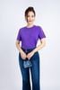 FAT3355 - Áo thun dạo phố vải cotton dáng suông cổ tròn tay phối ren tạo kiểu thân đính tag chữ kim loại trang trí - PANTIO