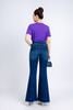 FQB168 - Quần jean cao cấp vải denim dáng loe ống vẩy gấu rút tua rua tạo kiểu - PANTIO