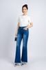 FQB168 - Quần jean cao cấp vải denim dáng loe ống vẩy gấu rút tua rua tạo kiểu - PANTIO