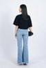 FAT3356 - Áo thun vải Cotton dáng croptop tay lửng ngực áo in hoạ tiết trang trí - PANTIO