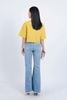 FAT3356 - Áo thun vải Cotton dáng croptop tay lửng ngực áo in hoạ tiết trang trí - PANTIO