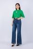 FAT3357 - Áo thun dạo phố vải cotton dáng croptop suông rộng cổ tròn tay lỡ thân ngực phối hình in trang trí - PANTIO