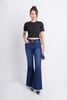 FAT3367 - Áo thun dạo phố vải cotton dáng croptop cổ tròn sườn phối dây rút nhún tạo kiểu - PANTIO