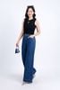 FQD51035 - Quần công sở vải cotton dáng suông dài ống rộng khoá thân trước - PANTIO