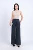 FQD51035 - Quần công sở vải cotton dáng suông dài ống rộng khoá thân trước - PANTIO